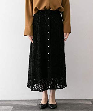 超美品アーバンリサーチロッソROSSOフラワー　レース　モール　ロングスカート Amazon.co.jp: [アーバンリサーチ ロッソ] スカート フラワー