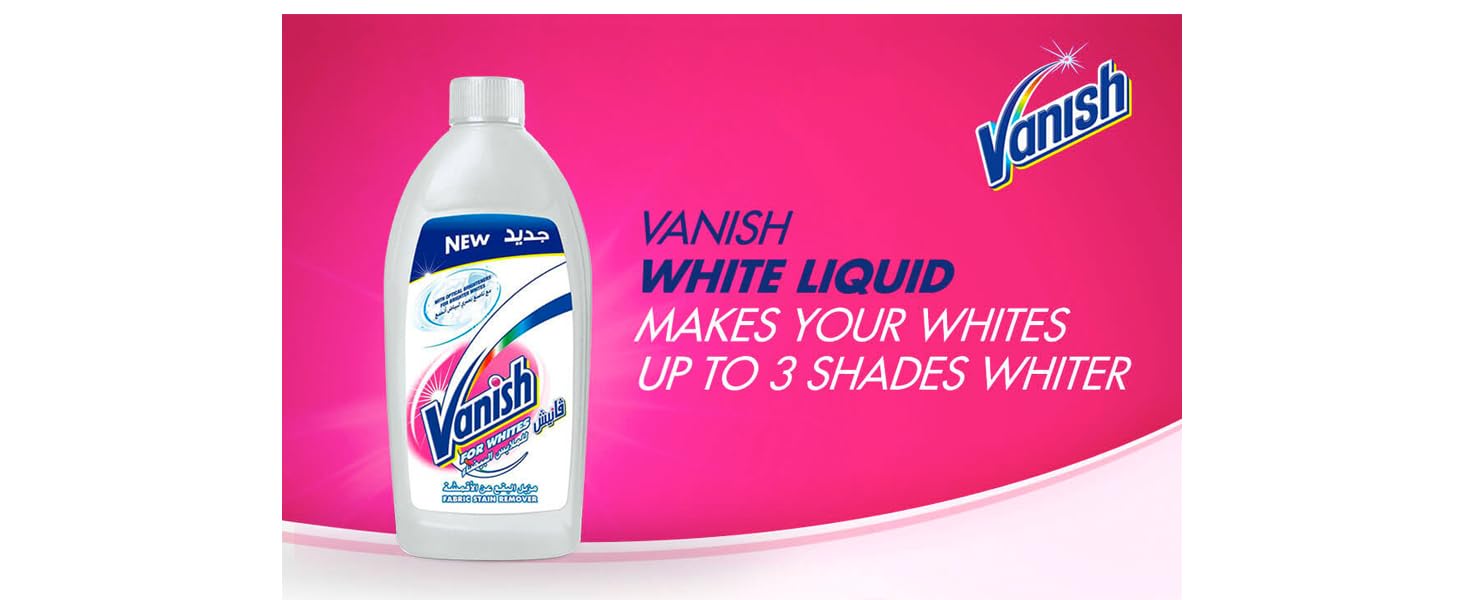 Vanish Crystal White Laundry Stain Remover Liquid for White Clothes