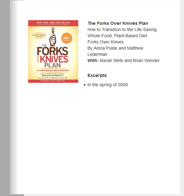 The Forks Over Knives Plan How to Transition to the LifeSaving, Whole