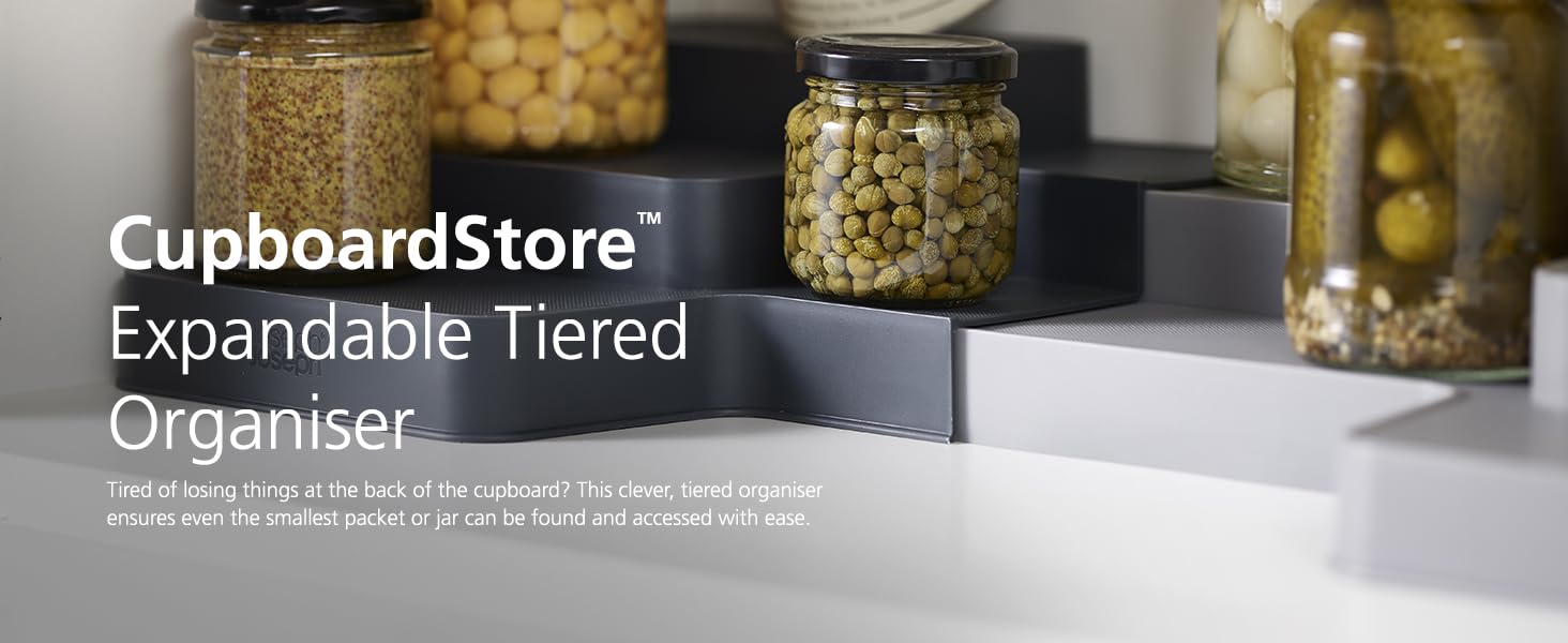 Joseph Joseph CupboardStore Expandable Tiered Cupboard Organiser Shelf