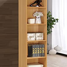 Amazon｜Hodedah 本棚 マホガニー 5段 【日本正規輸入品】｜本棚
