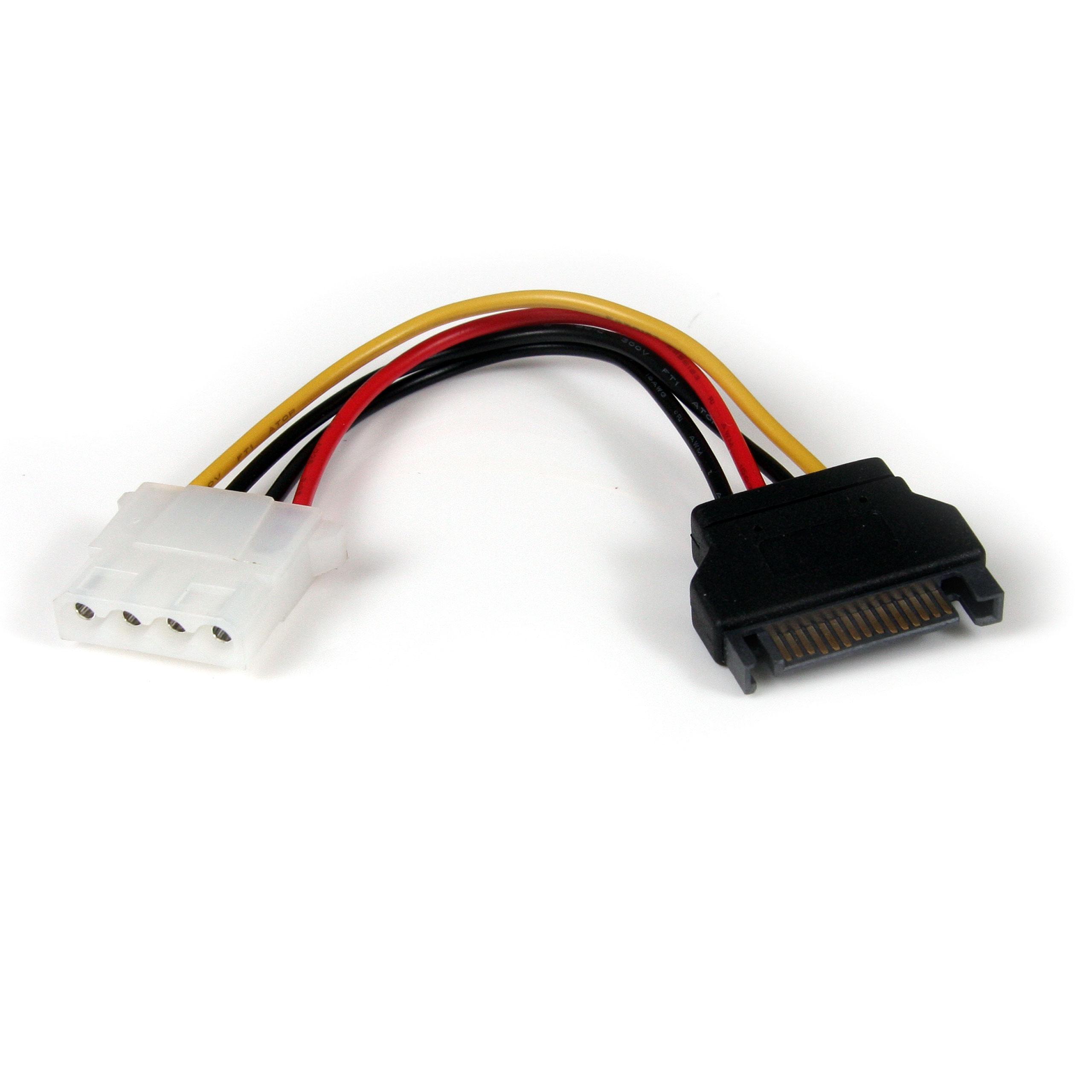 6in SATA to LP4 Power Cable Adapter F/M Power adapter SATA power (M) to 4 pin