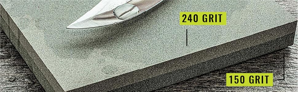 Amazon.com: SE Piedra de afilar de grano 150 y 240 2 en 1 - SS861 : Herramientas y Mejoras del Hogar