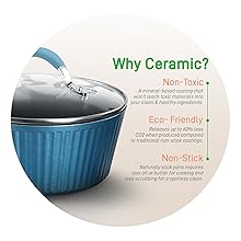 pfoa ptfe free;Nonstick;Cookware Excilon;Home Kitchen Ware Pots;nutrichef;eco