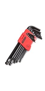 Long Arm Ball End Hex Key Wrench Set Tekton