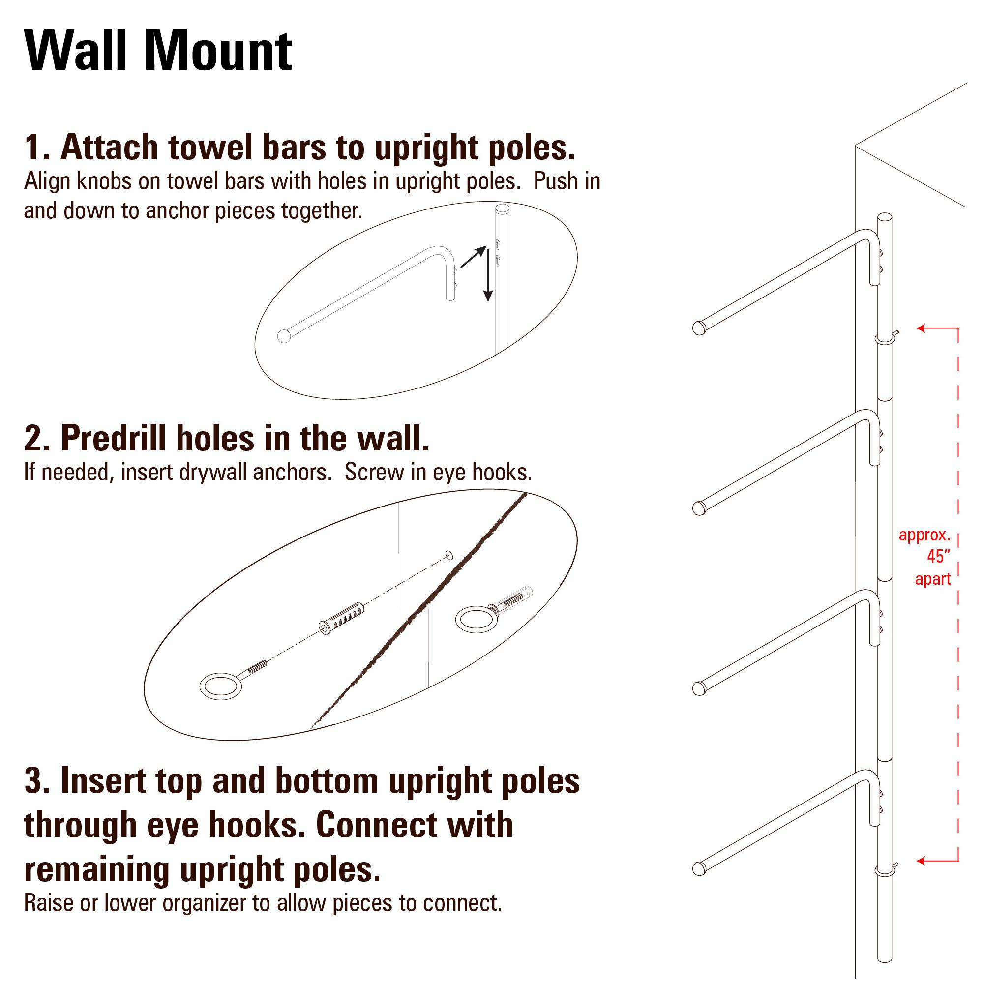 Household Essentials H12003 Hinge It Clutterbuster Four Bar