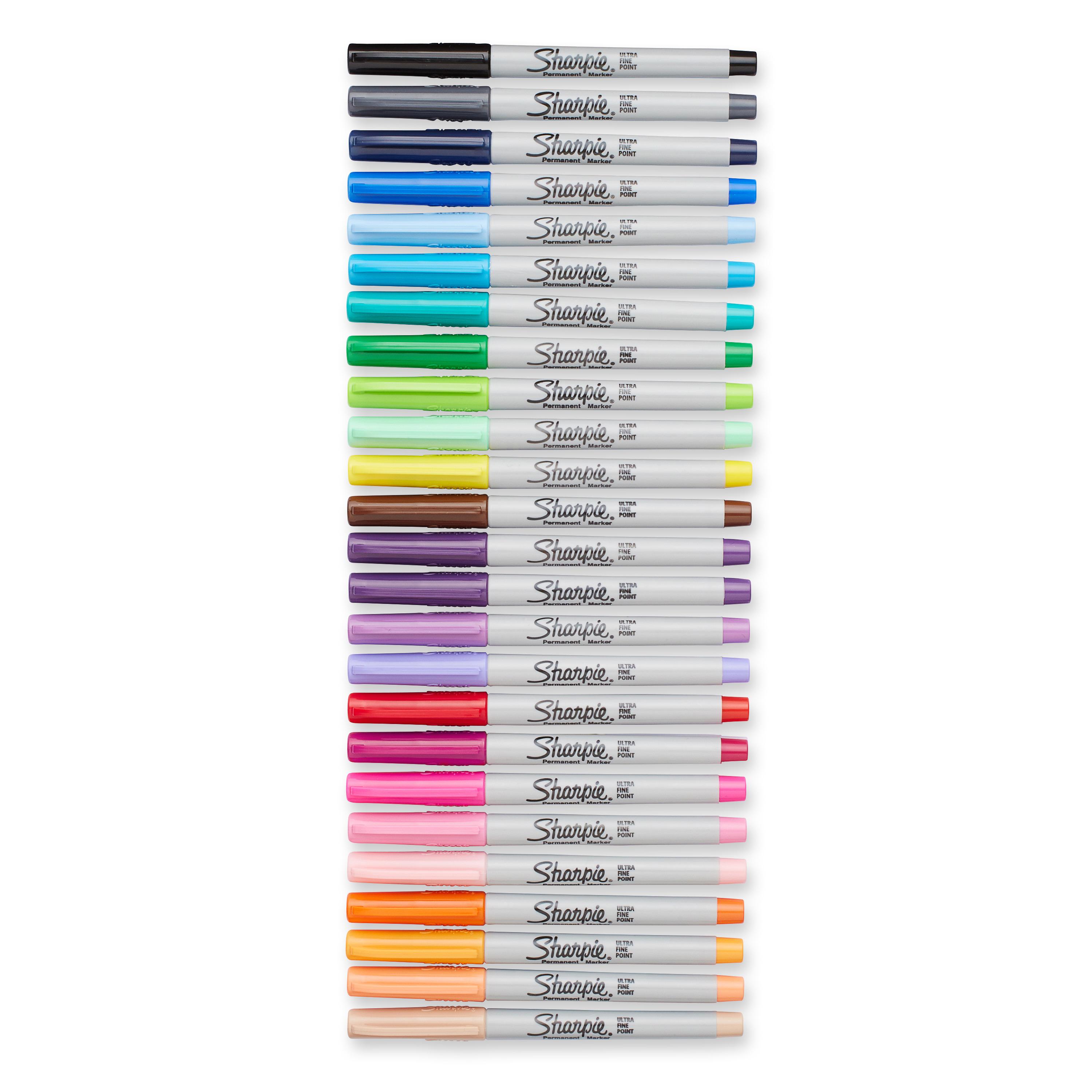 Sharpie 75847 Permanent Markers, Ultra Fine Point, Assorted Colors, 24Count