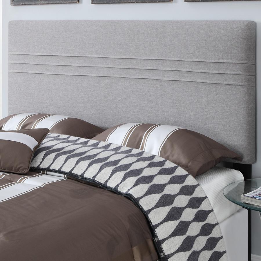 Right2Home Pulaski Upholstered Hayden Headboard, Silver