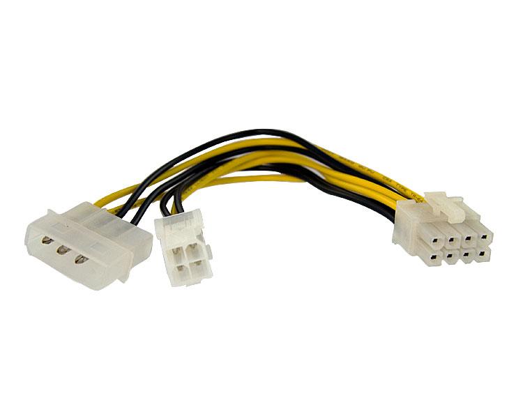 Amazon.com: StarTech.com 6in 4 Pin to 8 Pin EPS Power ... pcie to molex power adapter wiring diagram 