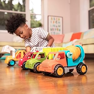 Green toys fire truck kids vehicle toddler tonka engine fisher boys age 1 2 years old bruder