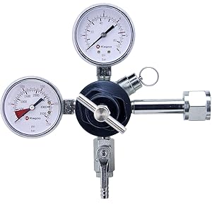 Kegco YH-762 Commercial Grade Double Gauge Regulator with Air Distributor