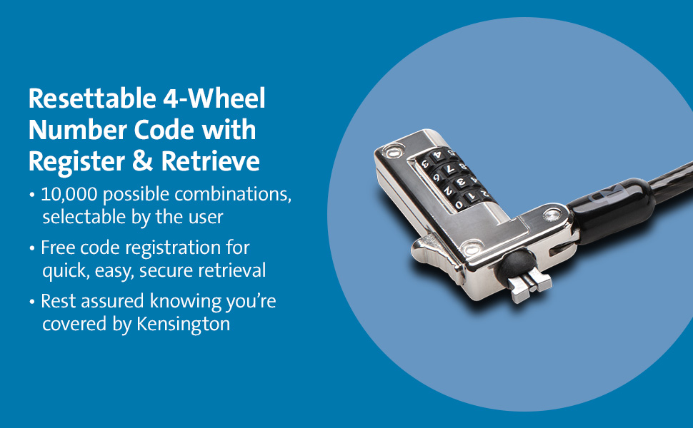 Kensington Slim Lockhead Laptop Lock Combination (K60600WW) Amazon