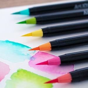 art 101 watercolor brush pens how to use