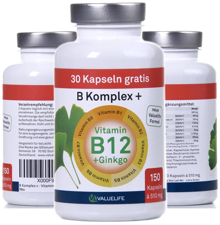 Vitamin BKomplex Alle acht B1B12 Vitamine hochdosiert I 5