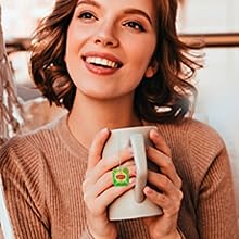 Person drinking herbal tea