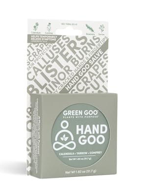 Green Goo Hand Goo salve in 1.82 oz. large tin hanger