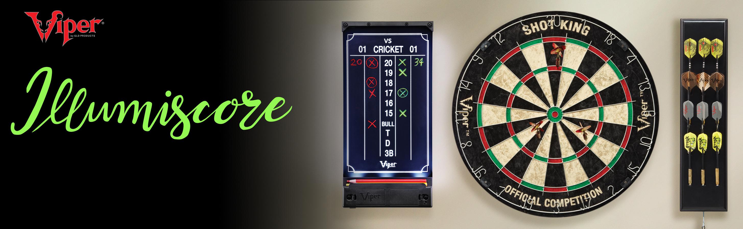 Viper Illumiscore Light Up Dartboard Scoreboard, Cricket and 01 Dart