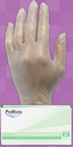 Vinyl Gloves, Clear, Thin, Urinal Screen, Disposable. Powder Free, Safe, Clean, Stretch, Flex