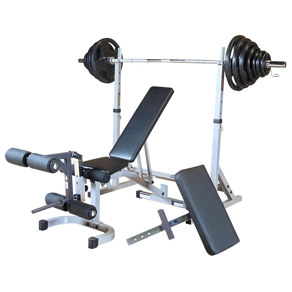 Powerline PSSPACK2 Squat Rack Package with Weights Sports
