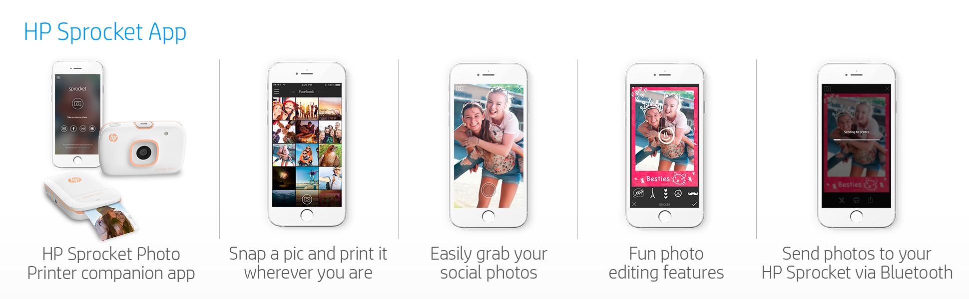 HP Sprocket 2-in-1 Portable Photo Printer & Instant Camera