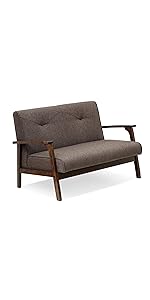 Amazon Com Furinno Mid Century Vintage Compact Loveseat Light