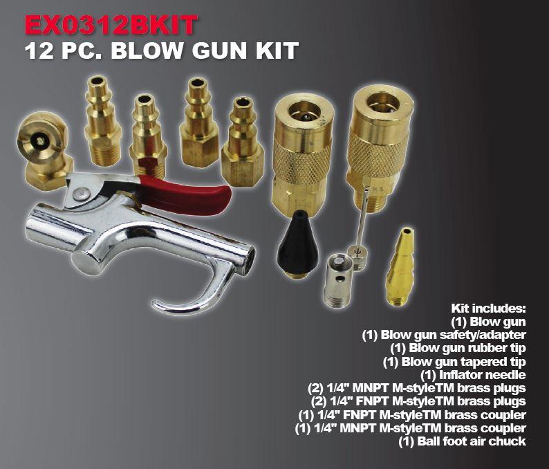 EXELAIR by Milton EX0312BKIT Blow Gun and Air Accessory Kit Safety