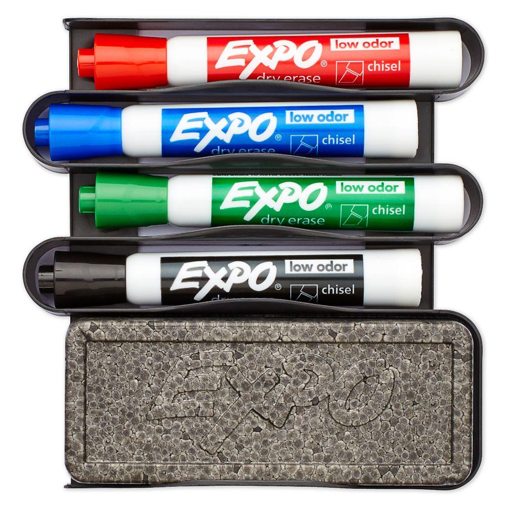EXPO 1752226 Neon Dry Erase Markers, Bullet Tip, Assorted