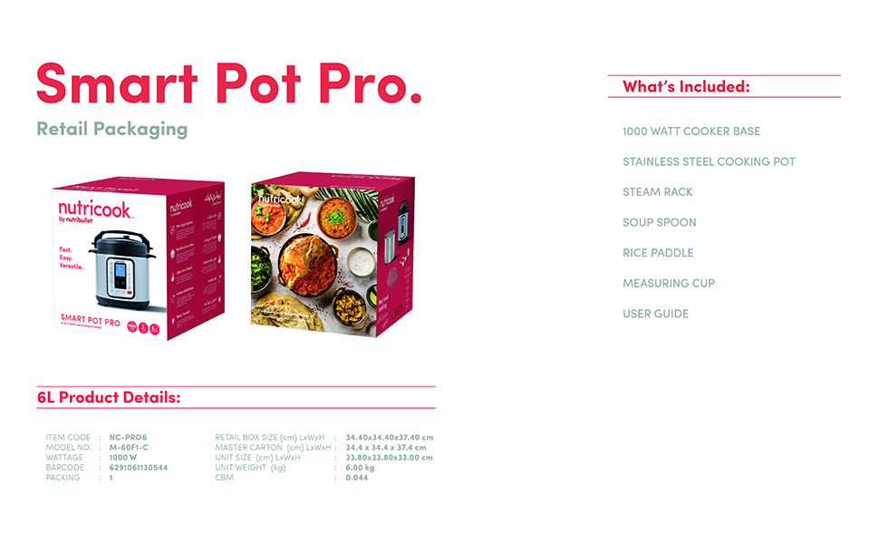 Nutricook Smart Pot by Nutribullet 1000 Watts 9 in 1 Instant