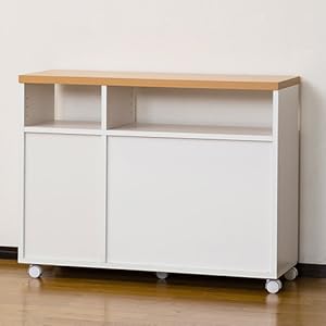Amazon.co.jp: クロシオ キッチンラック ホワイト 幅90cm