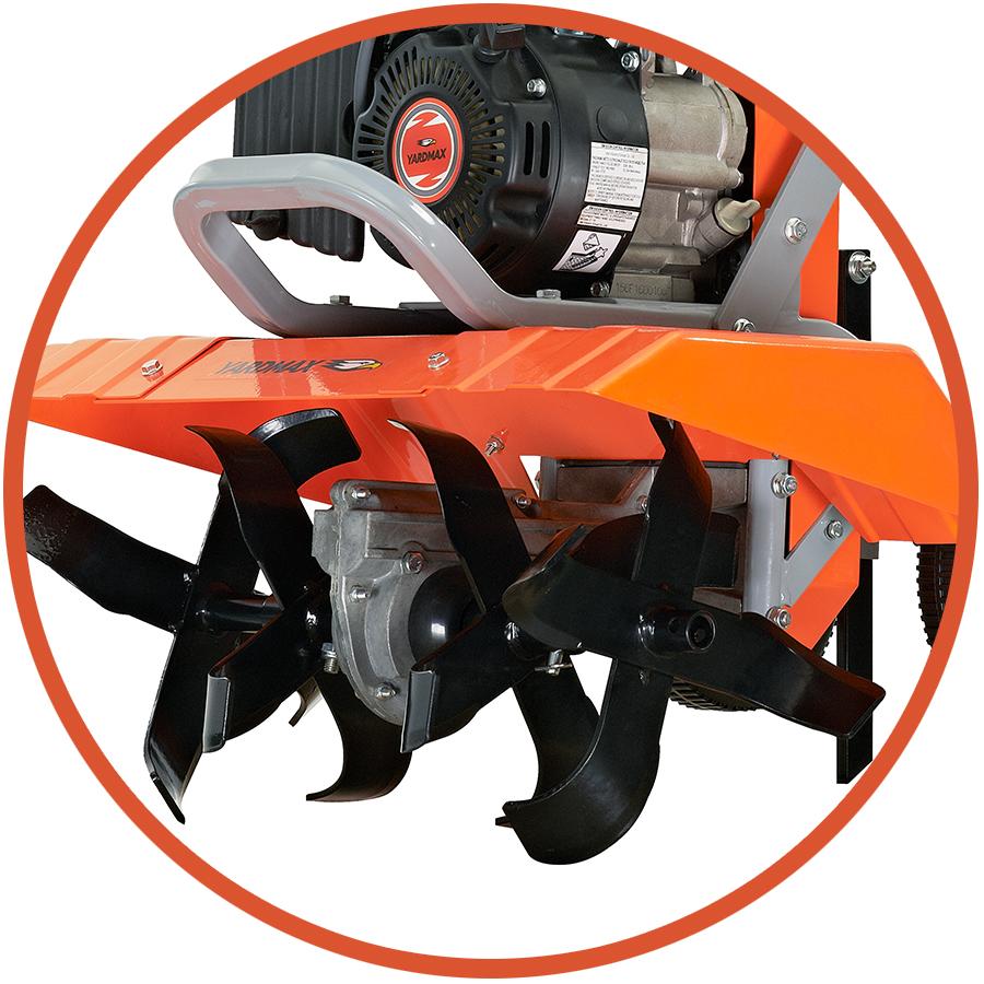 YARDMAX YT5328 Compact Front Tine Tiller, 79cc Industrial