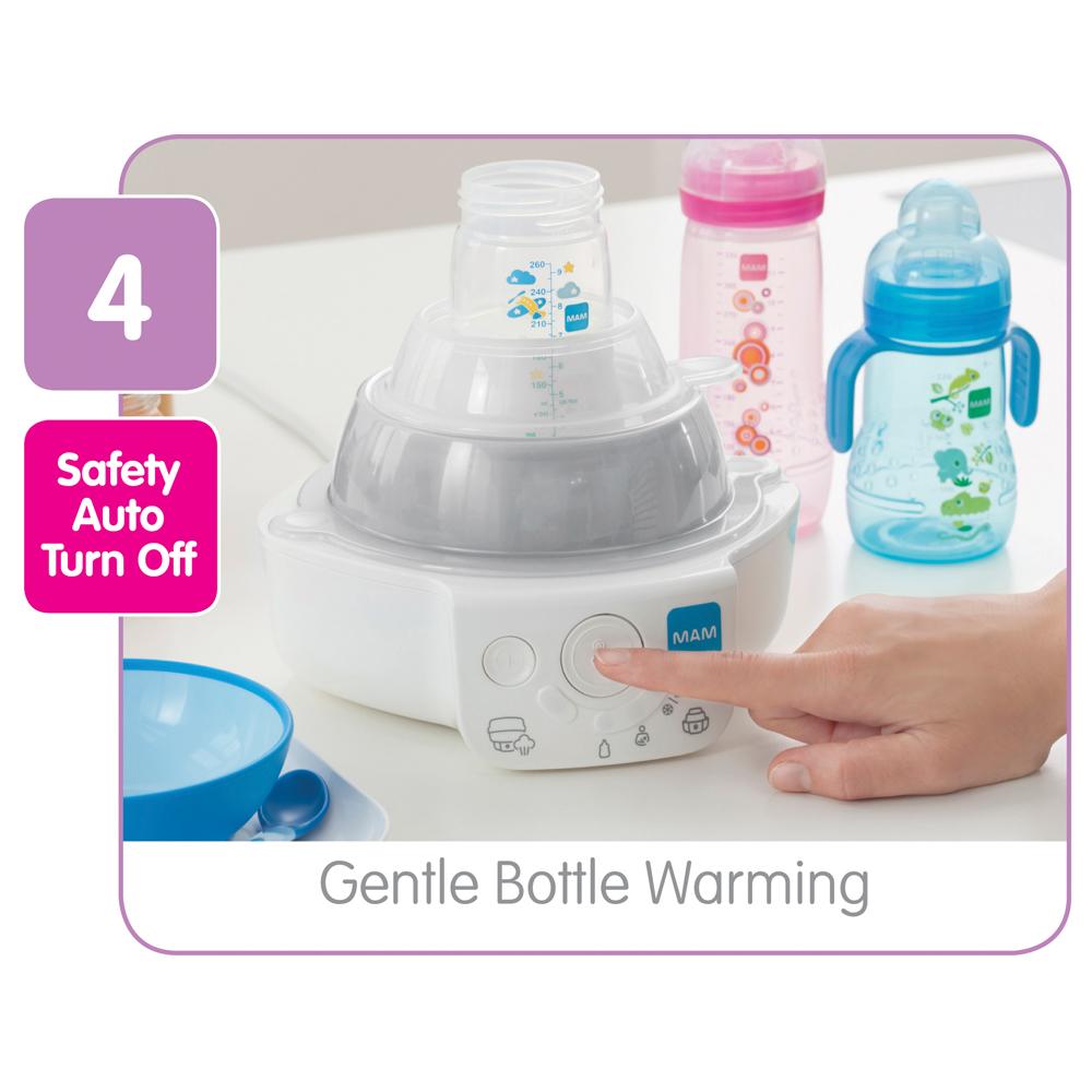 MAM Electric Baby Bottle Steriliser & Express Bottle Warmer, With 6