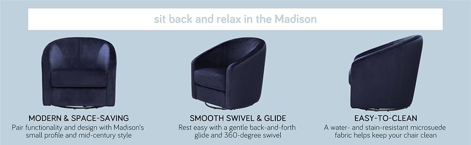 babyletto madison swivel glider ecru