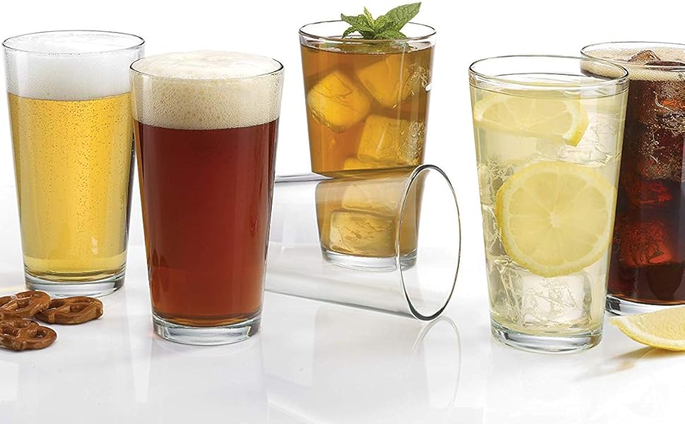 Luminarc 16Ounce Pub Beer Glass, Set of 10 Pint Glasses