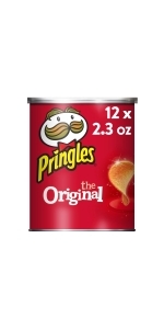 Pringles Crisps Chips, Original, 2.3 oz (12 Count)