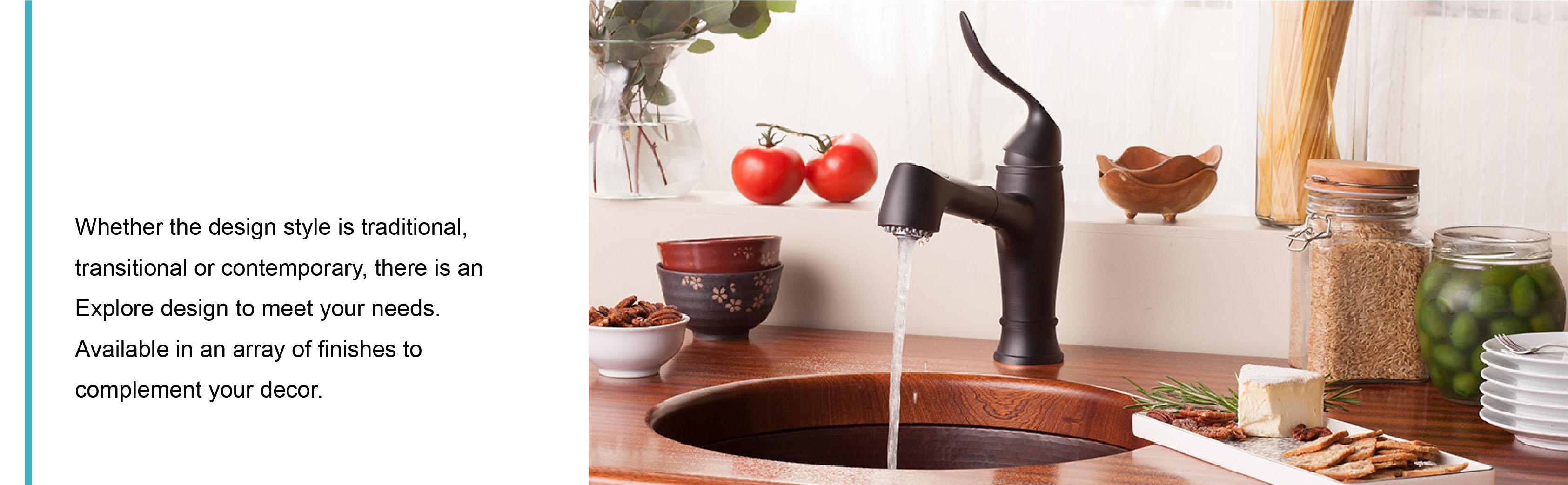 Elkay LKEC2037CR Explore Chrome Double Lever Pulldown Spray Bridge