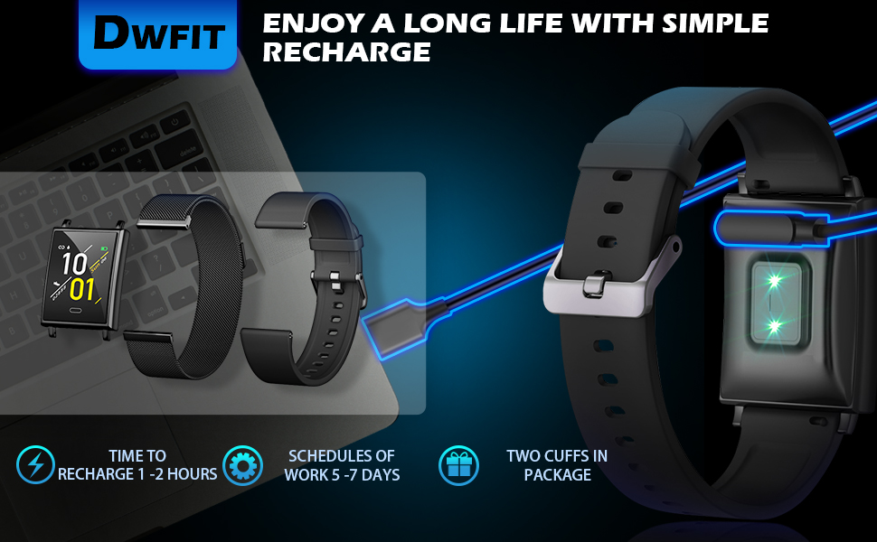 Fitness Tracker Smartwatch, Dwfit Activity Tracker with Heart Rate