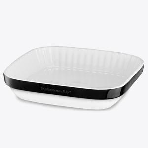 Kitchenaid Kblr09agob Plat A Gratin Carre Ceramique Noir 26 X