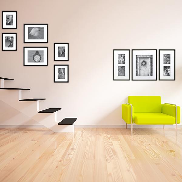 Gallery Perfect 9 Piece Black Wood Photo Frame Wall Gallery