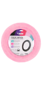Pink wool sheepskin steering wheel cover
