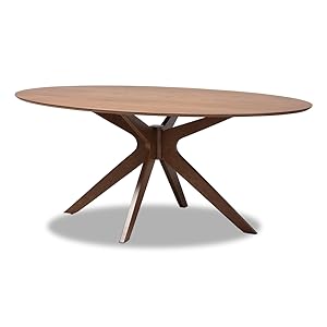 Amazon.com - Baxton Studio Monte Mid-Century Modern Walnut Brown