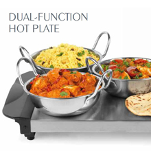 buffet server with dual function hot plate