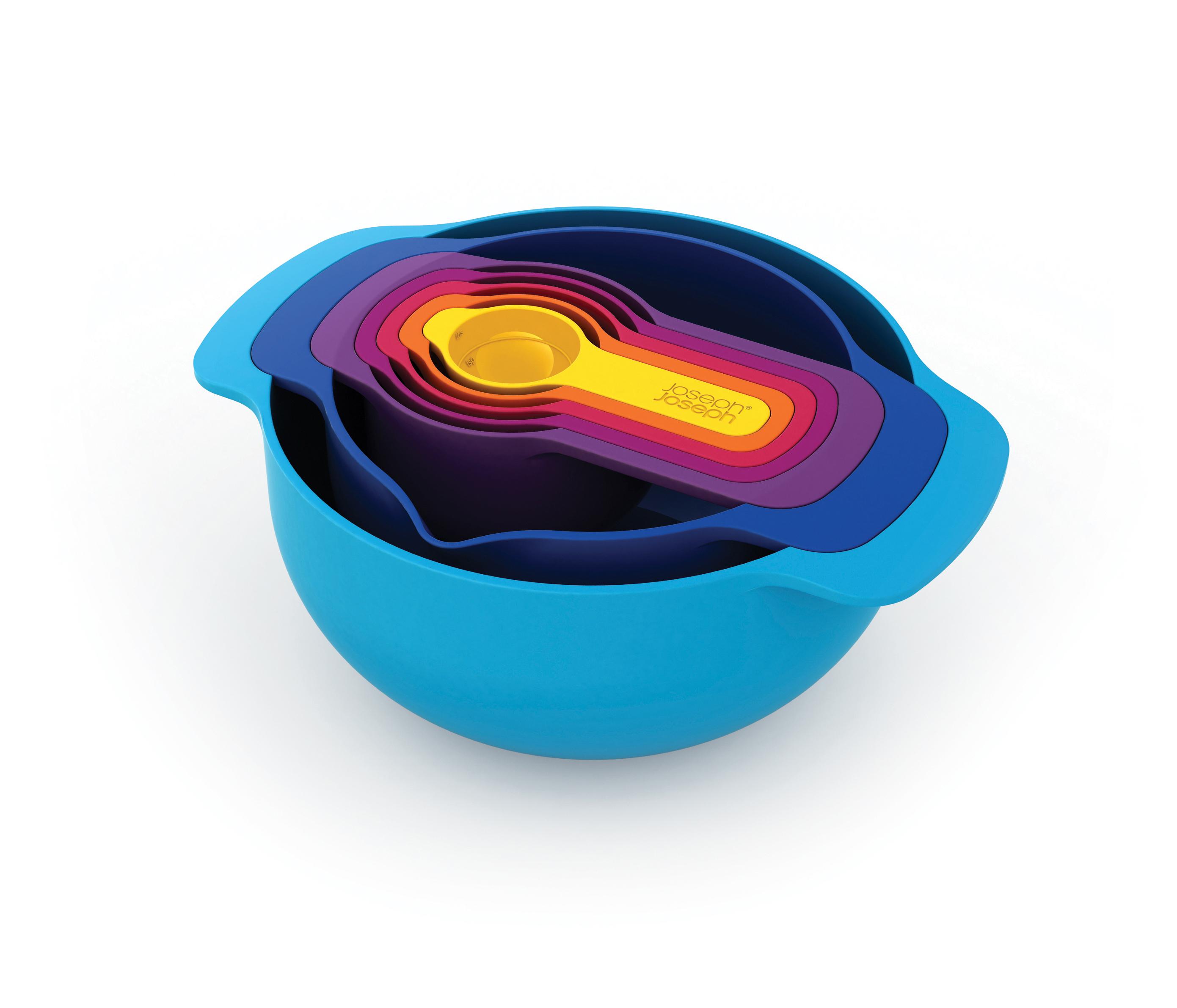 Joseph Joseph 40031 Nest 9 Nesting Bowls Set with Mixing