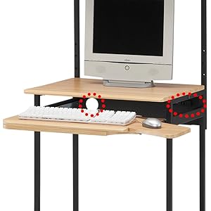 Amazon.co.jp: 白井産業 PC デスク 机 アイボリー 幅59.5 高さ