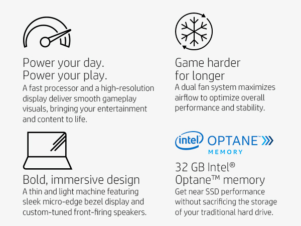 power powerful multi entertainment content lifelike visual micro edge bezel thin light optane memory