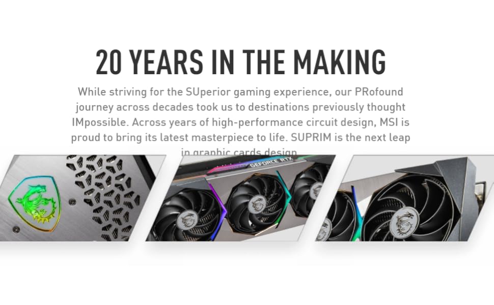 グラフィックボード・グラボ・ビデオカード MSI GeForce RTX 3070 SUPRIM X GeForce RTX 3070 SUPRIM SE 8G LHR x GODZILLA | MSI