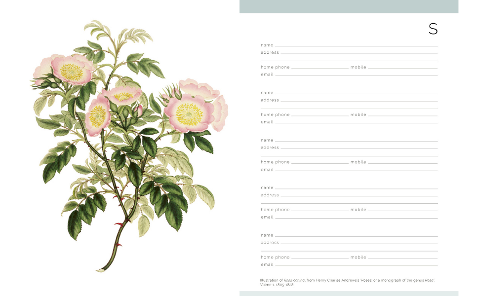 Royal Horticultural Society Desk Address Book Royal Horticultural