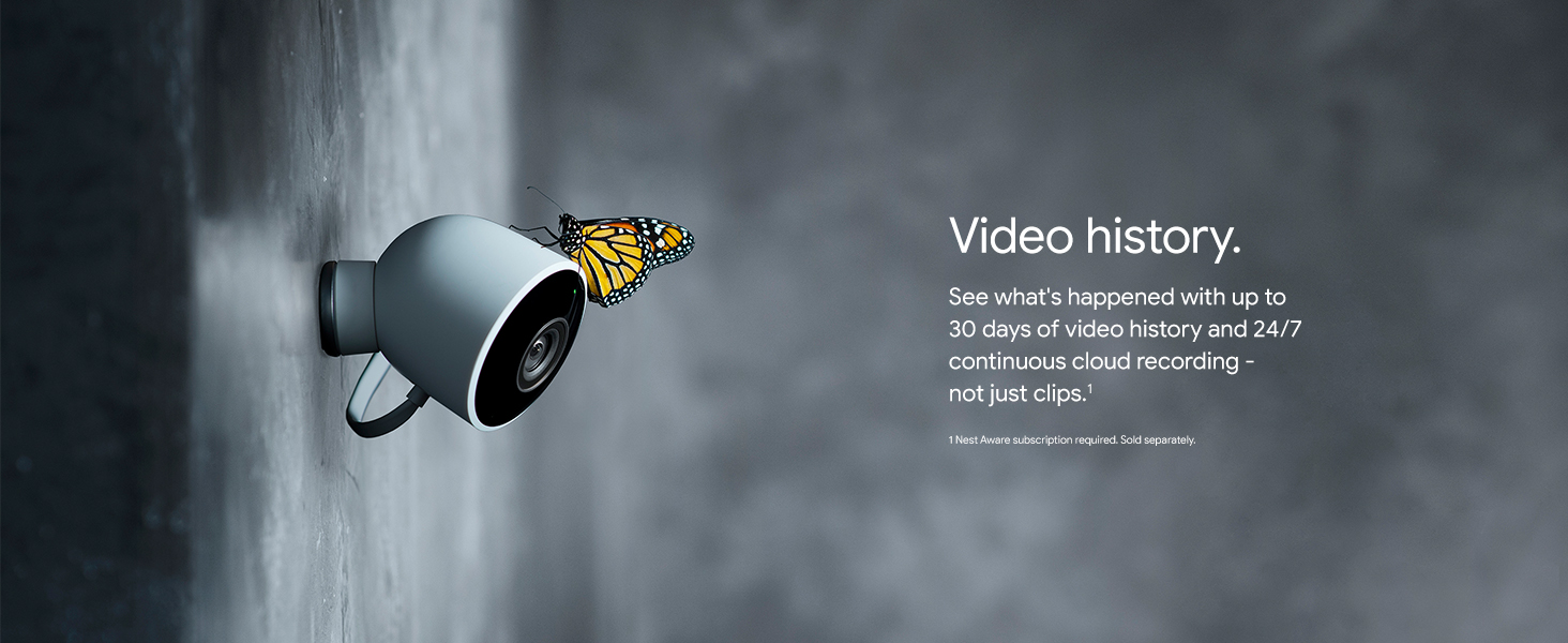 Google Nest Security Camera Outdoor Night Vision, 1080p HD Video, 2