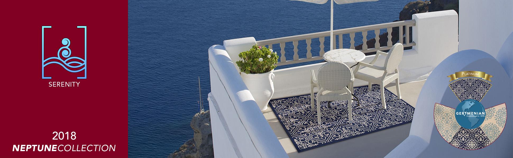 Amazoncom Gertmenian Platinum Neptune Modern Outdoor Furniture Rug