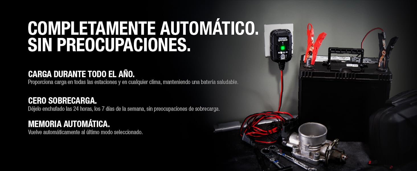 NOCO GENIUS1EU, Inteligente automático de 1A, Cargador 6V y 12V