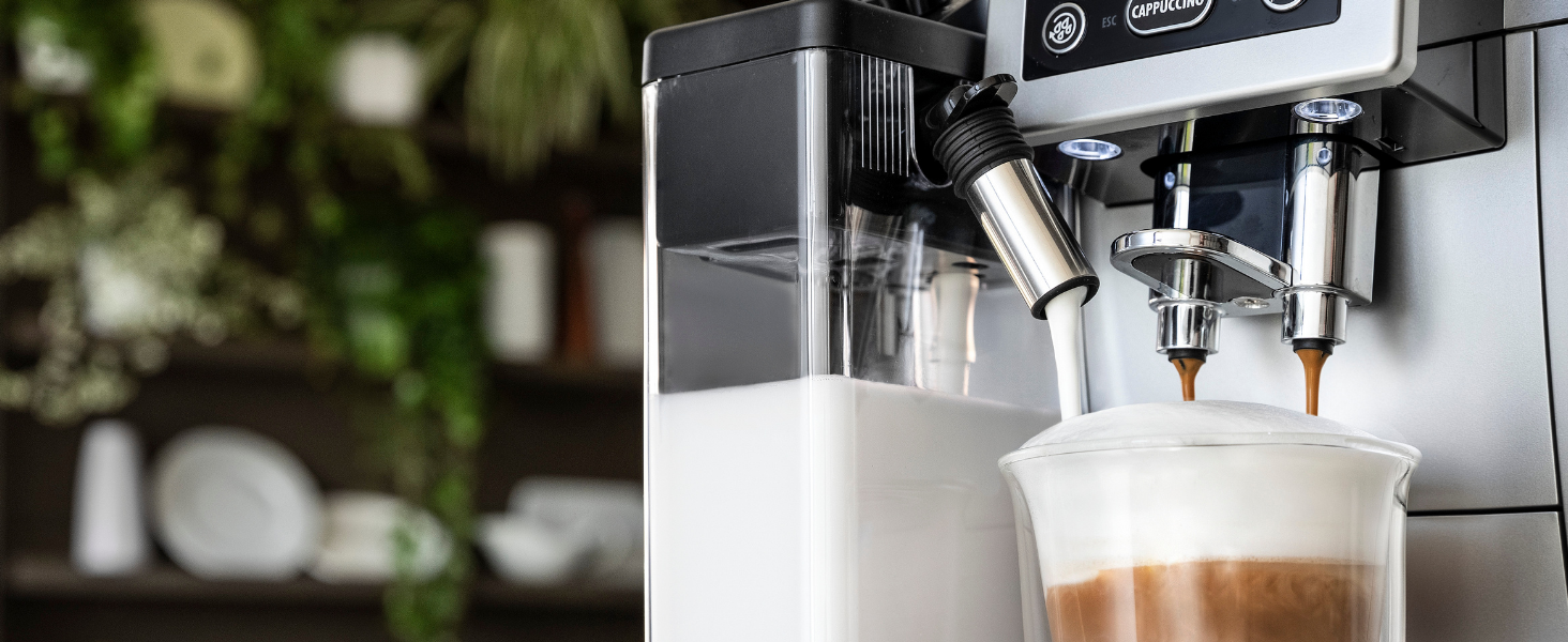 sistema de leche, leche, cafetera delonghi, cafeteras, superautomatica, tecnologia, café, leche